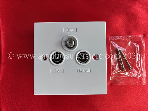 UHF and Satellite modular outlet plate
