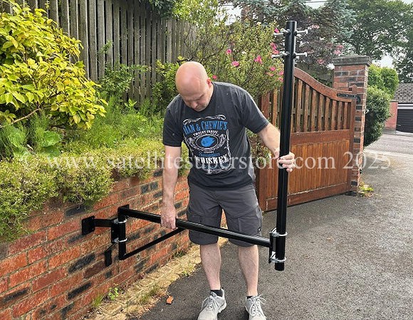 Starlink custom wall mount.